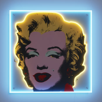 Marilyn Monroe Large by Andy Warhol - signe en néon LED