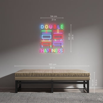 Double Happiness by Emily Eldridge - signe en néon LED