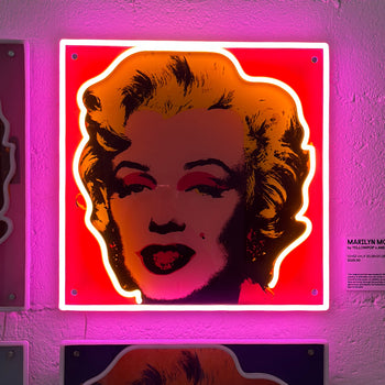 Marilyn Monroe Small by Andy Warhol - signe en néon LED