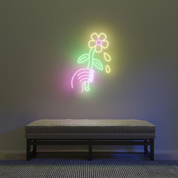 Lazy Daisy by Emily Eldridge - signe en néon LED