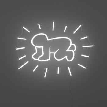 Radiant Baby, YP x Keith Haring, signe en néon LED