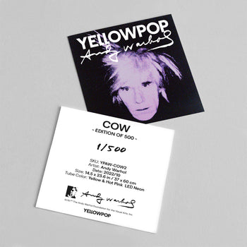 Cow by Andy Warhol - signe en néon LED
