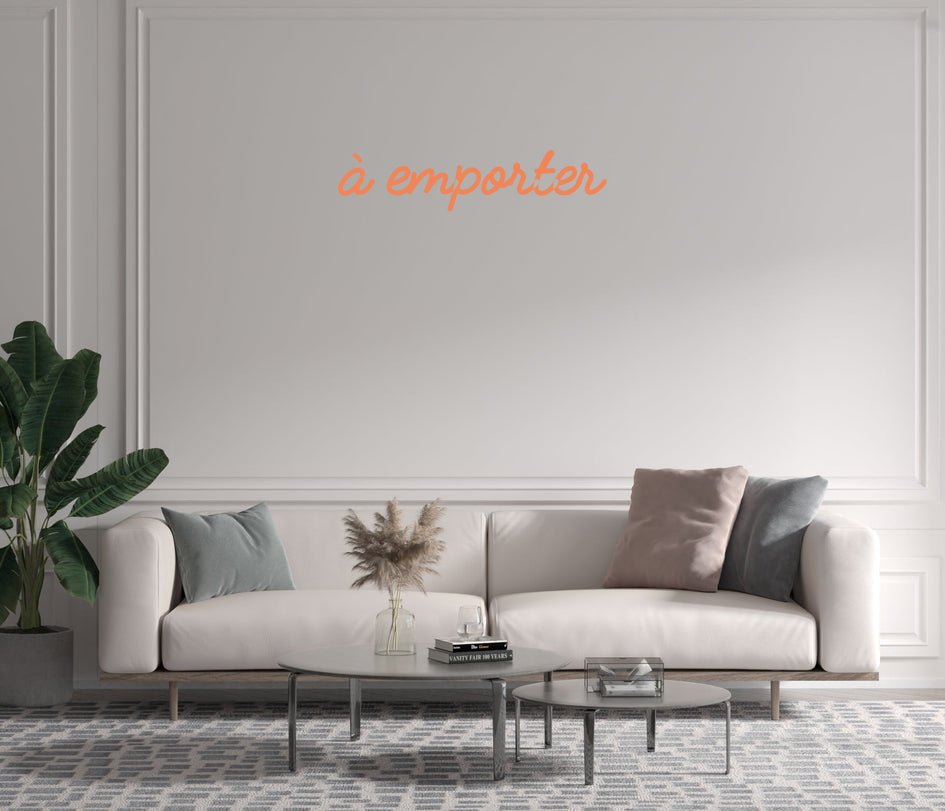 Custom text: à emporter