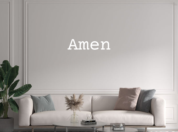 Custom text: Amen