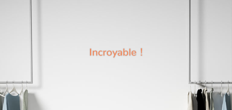 Custom text: Incroyable !