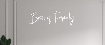Custom text: Bracq Family