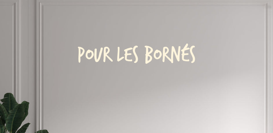 Custom text: Pour les bornés