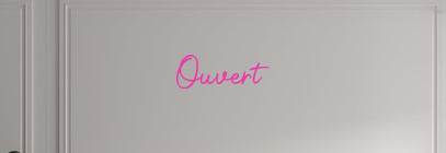 Custom text: Ouvert
