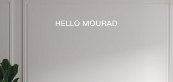 Custom text: HELLO MOURAD