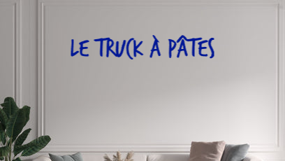 Custom text: Le truck à pâtes