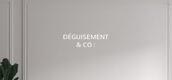 Custom text: DÉGUISEMENT
& CO ↓