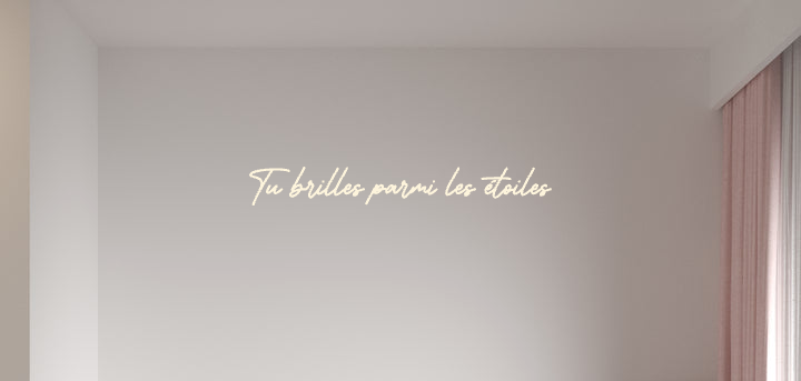 Custom text: Tu brilles parmi les étoiles