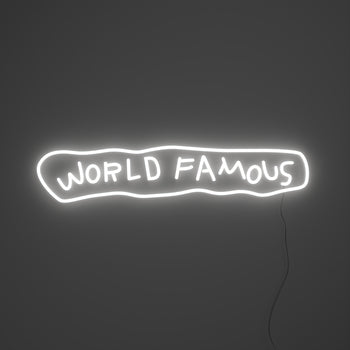 World Famous Yellowpop x JM Basquiat, signe en néon LED