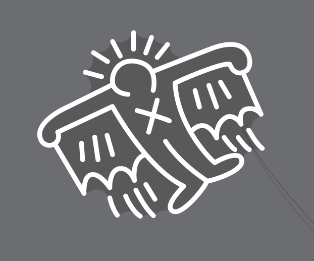 Flying Man Yellowpop x Keith Haring, signe en néon LED