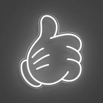 Glove Thumbs Up (Large version) by Yellowpop, signe en néon LED