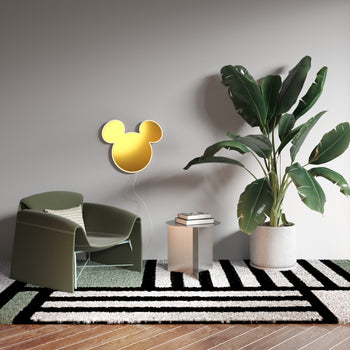 Mickey Mirror Gold, signe en néon LED