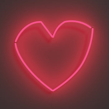 Geometric Heart, signe en néon LED