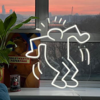 Dancing Man, YP x Keith Haring, signe en néon LED