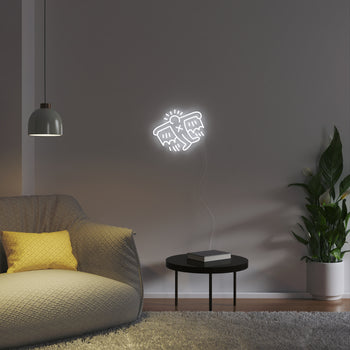 Flying Man Yellowpop x Keith Haring, signe en néon LED