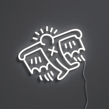 Flying Man Yellowpop x Keith Haring, signe en néon LED