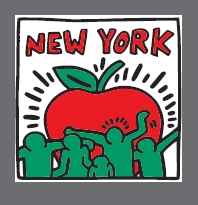 New York Yellowpop x Keith Haring, signe en néon LED