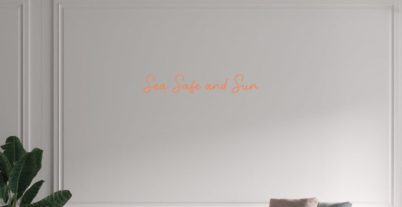 Custom text: Sea Safe and Sun