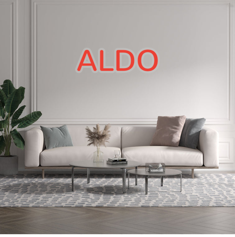Custom text: ALDO