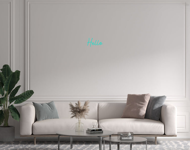 Custom text: Hello