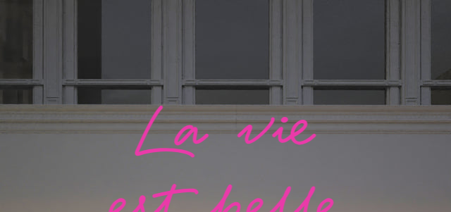 Custom text: La vie 
est belle