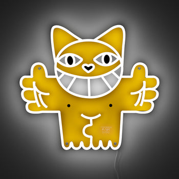 Monsieur Chat Edition #2 by Yellowpop, signe en néon LED