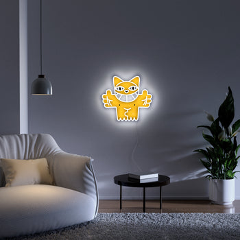 Monsieur Chat Edition #2 by Yellowpop, signe en néon LED