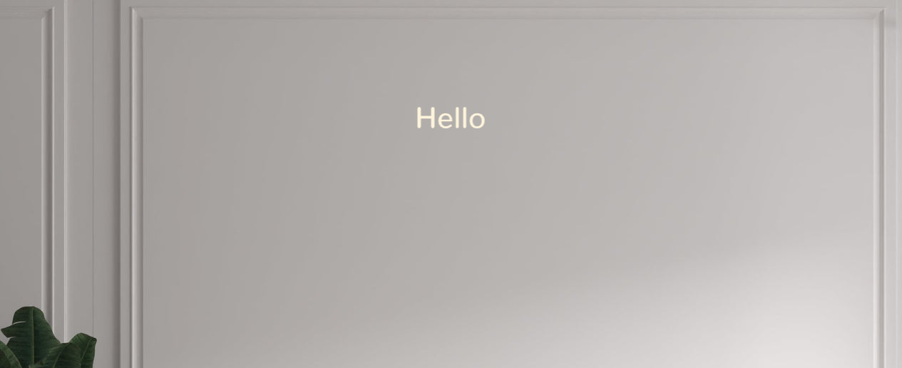 Custom text: Hello