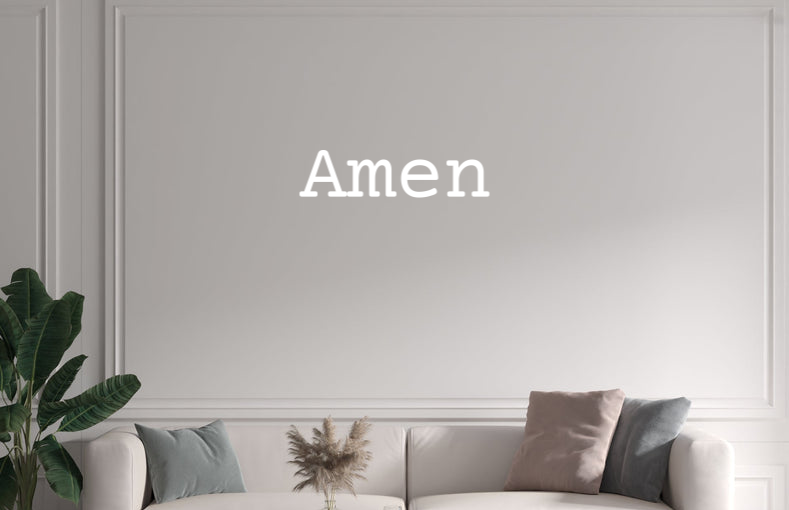 Custom text: Amen
