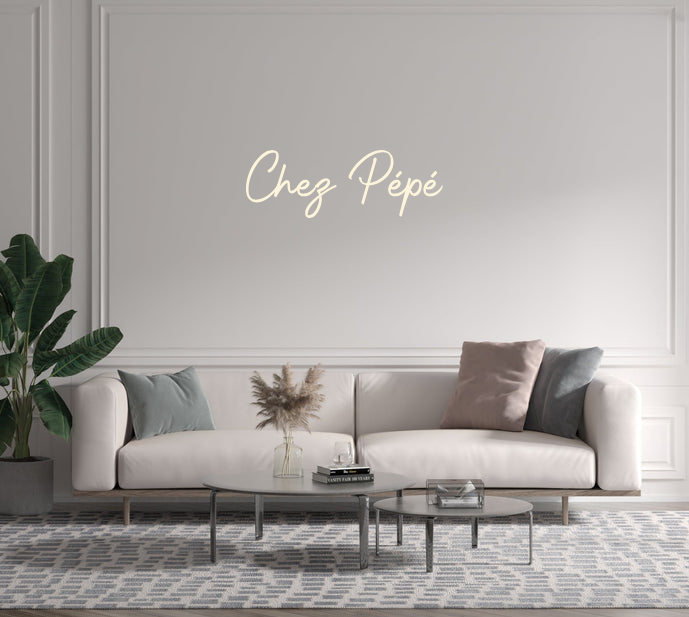 Custom text: Chez Pépé