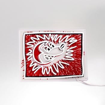 Keith Haring x Mickey 3 “Explosive Mickey Mouse”, signe en néon LED