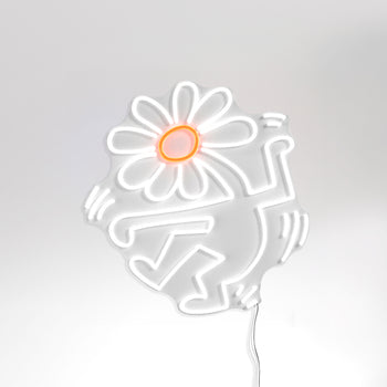 Flower Head, YP x Keith Haring, signe en néon LED