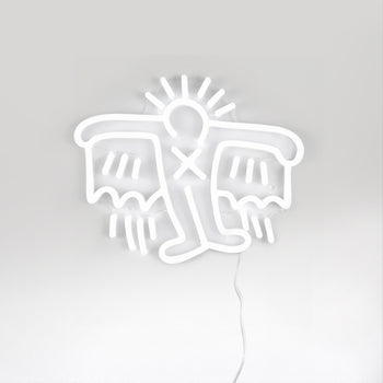 Flying Man Yellowpop x Keith Haring, signe en néon LED