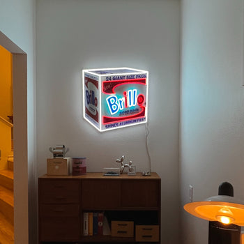 Brillo Box by Andy Warhol - signe en néon LED
