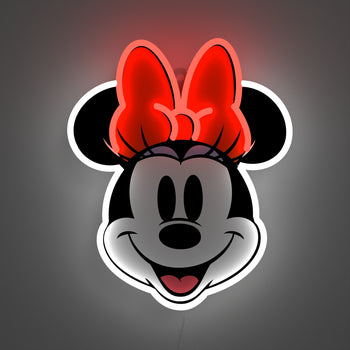 Minnie Printed Face by Yellowpop, signe en néon LED