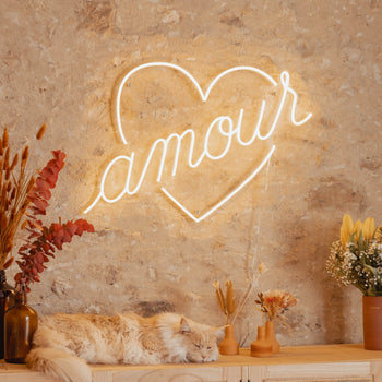 Amour by Jean André, signe en néon LED