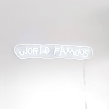 World Famous Yellowpop x JM Basquiat, signe en néon LED