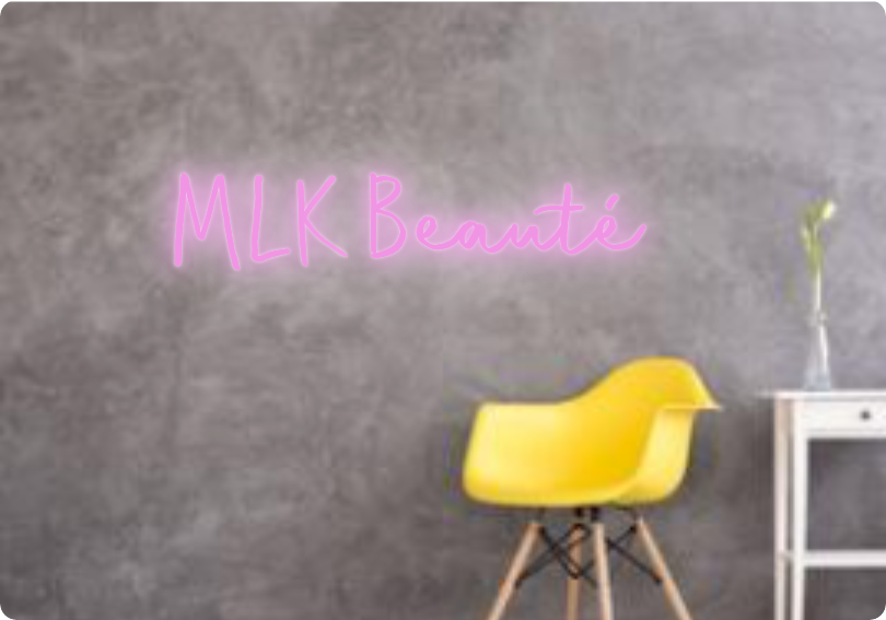 Custom text: MLK Beauté
