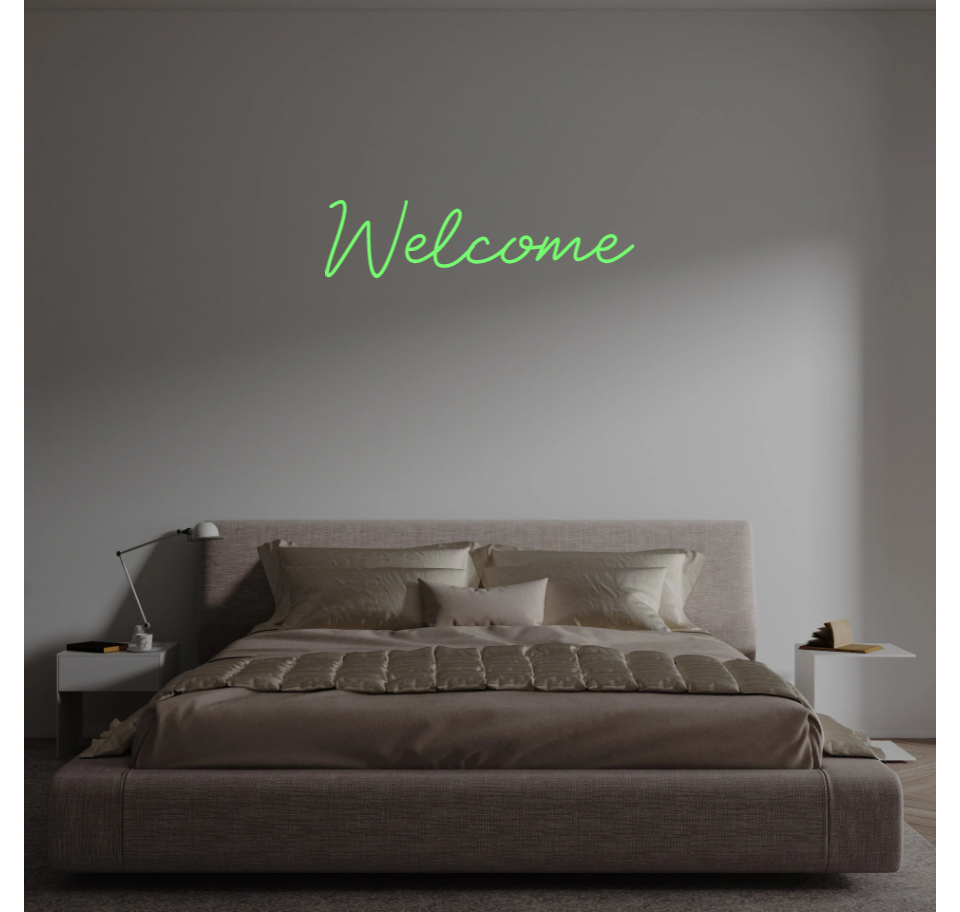 Custom text: Welcome