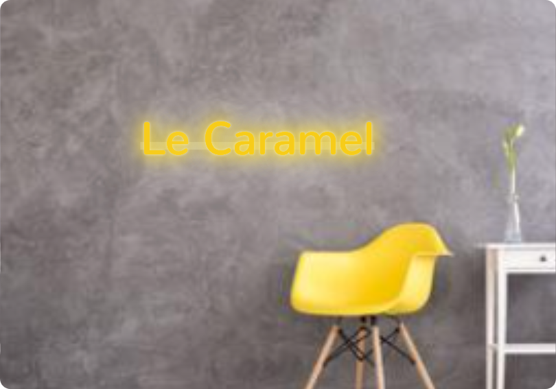Custom text: Le Caramel