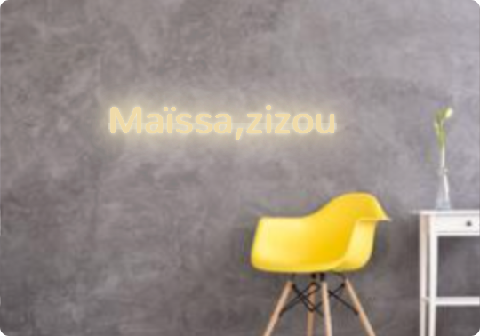 Custom text: Maïssa,zizou