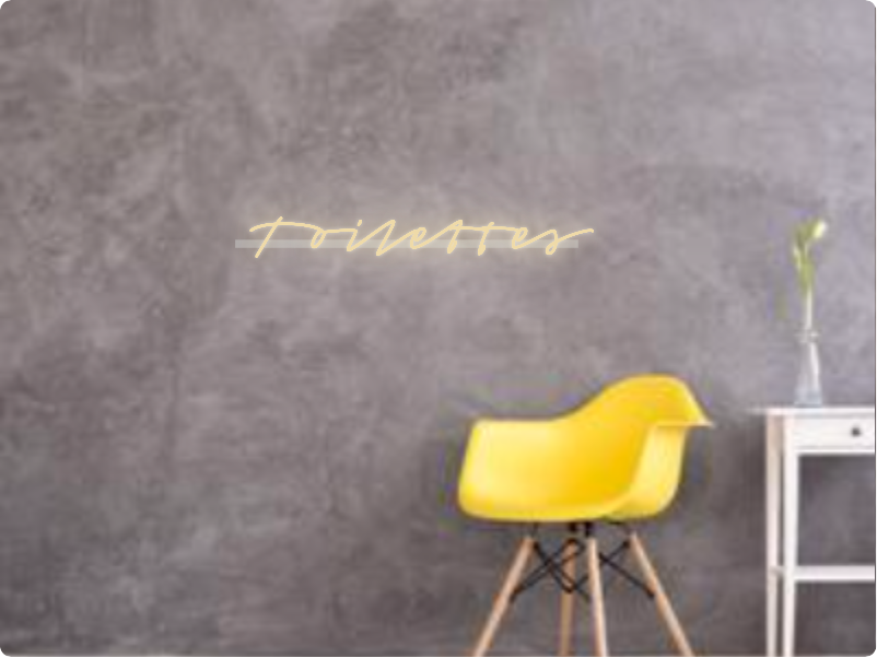 Custom text: Toilettes