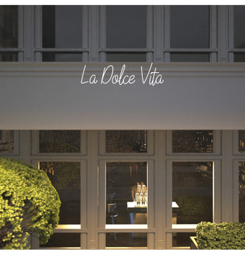 Custom text: La Dolce Vita