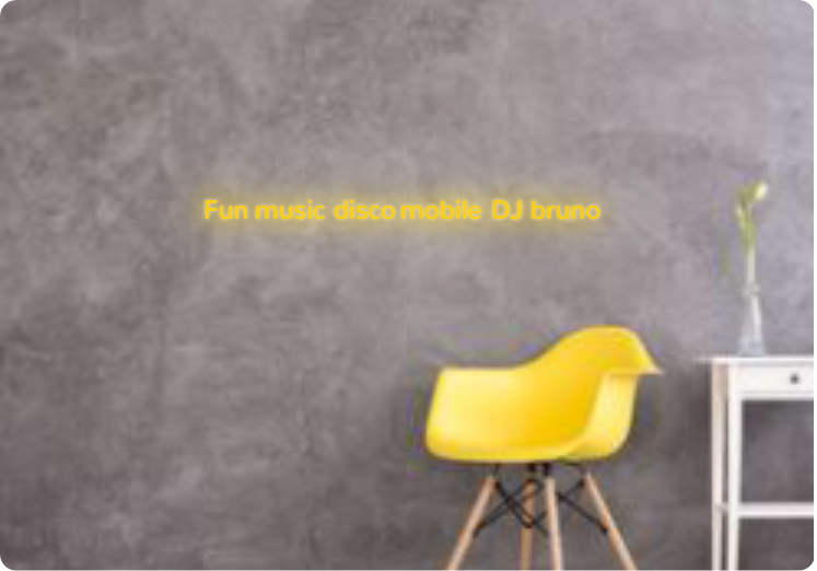 Custom text: Fun music disco mobile DJ bruno