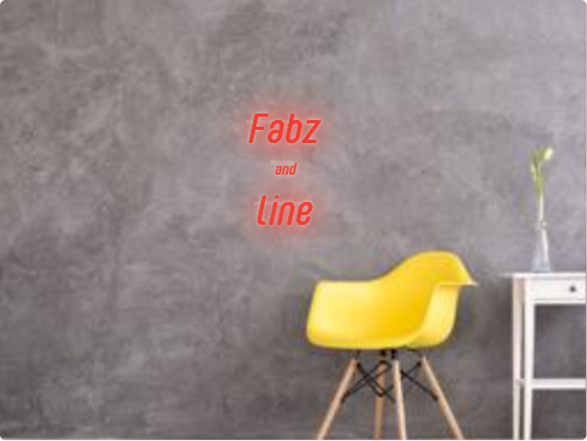 Custom text: Fabz 
&
line