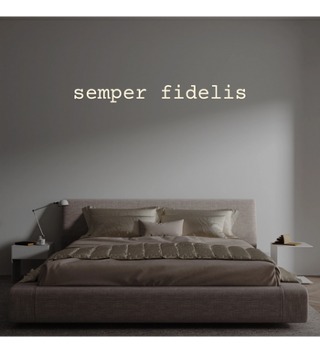 Custom text: semper fidelis